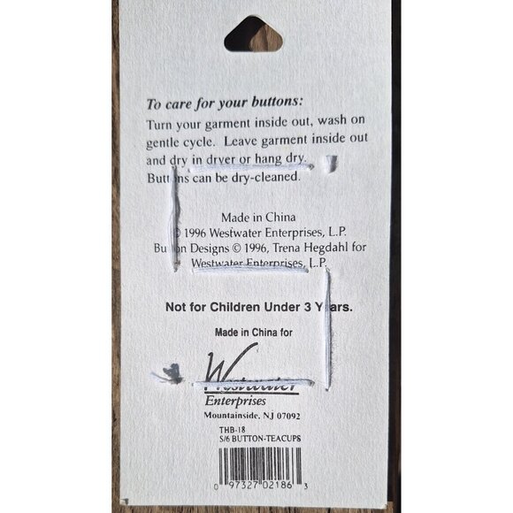 Trena's trinkets 6 ceramic buttons New Teacups floral sewing crafts - Picture 2 of 4